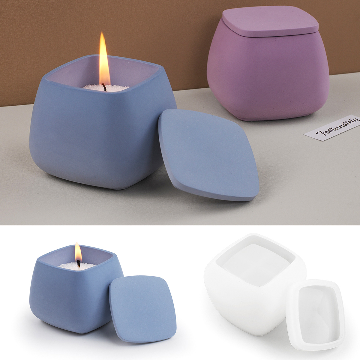 Square Candle Jar Silicone Mol - Resin Art Case review and price