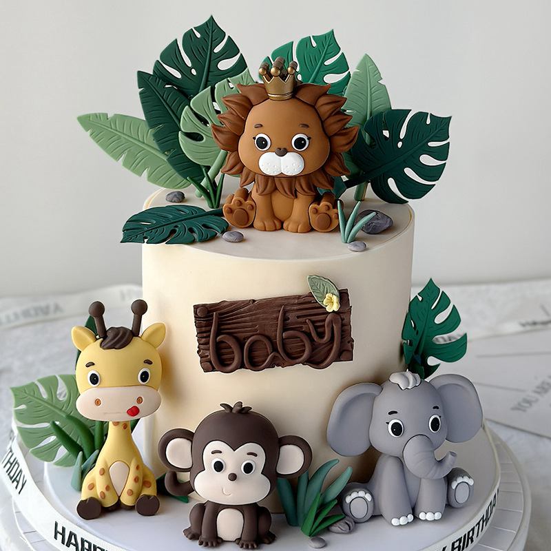 Jungle Safari Animal Doll Cake - Resin Art Baby review and price
