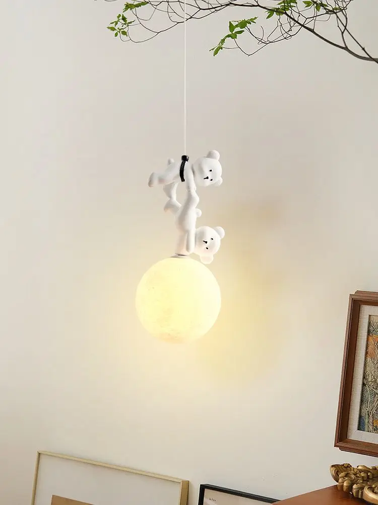 Bear Lamp Cartoon Nursery Beds - Resin Art Baby review and price
