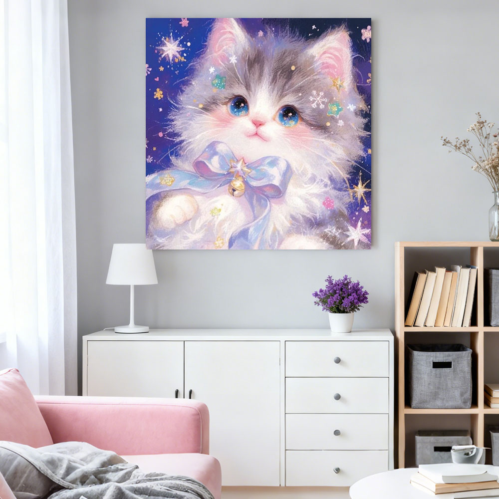 AB Diamond Painting Cute Cat F - Resin Art Wallpaper review and price