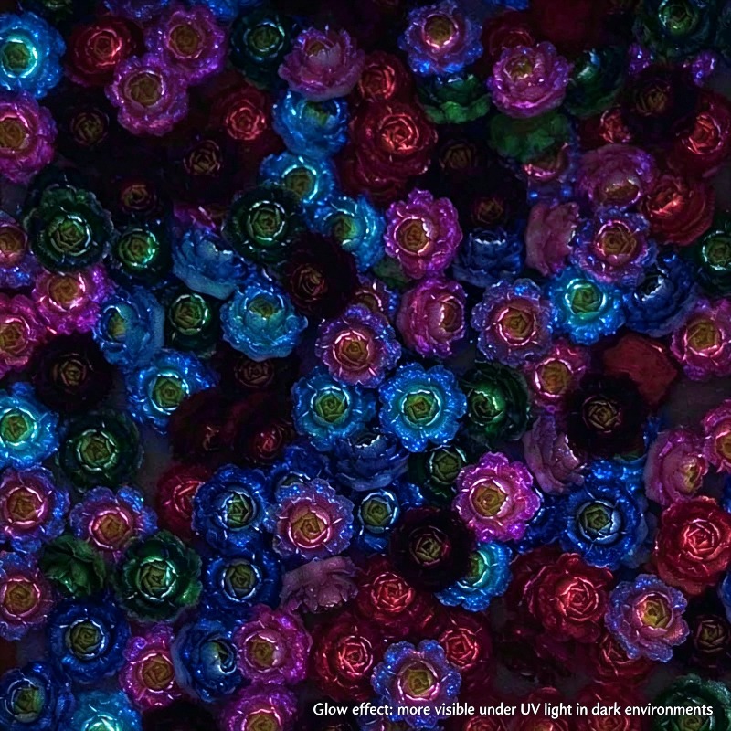 50pcs Mixed Color 3D Resin Ros - Resin Art Rose review and price