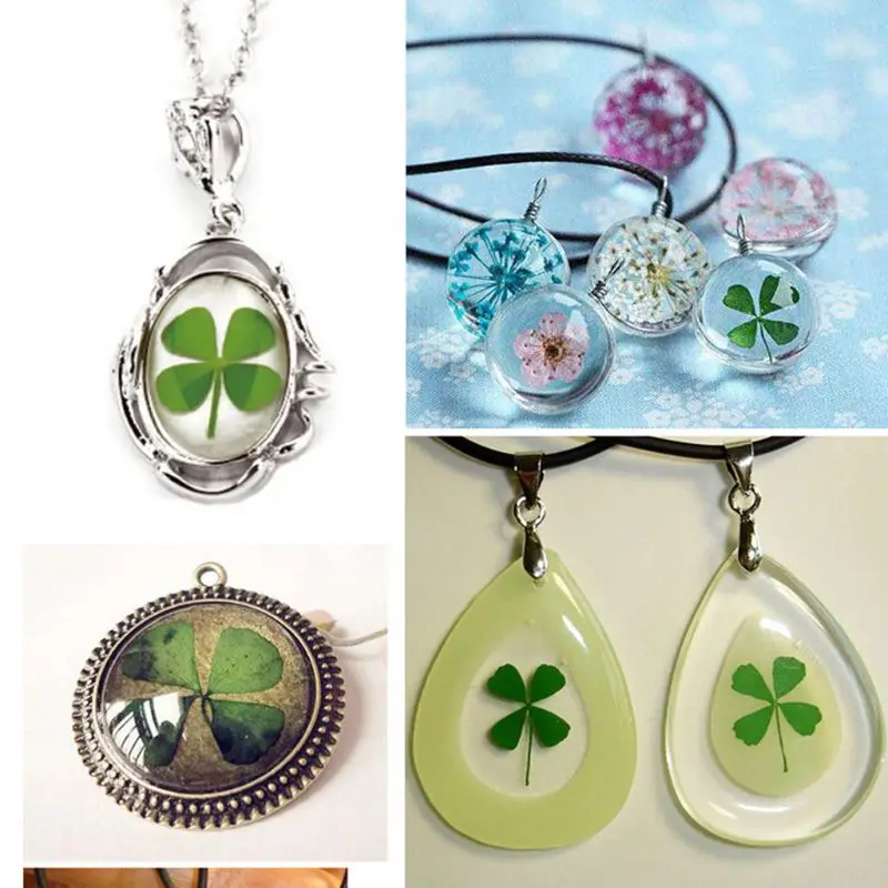 12Pcs Lucky Dried Leaf Clover  - Resin Art Baby review and price